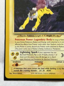 Raikou 22/64 Neo Revelation Non Holo Pokemon Card TCG - Image 5
