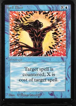 MTG Spell Blast Alpha 1993 Magic Card - Image 1