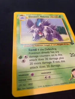 GIOVANNI'S NIDORINO - 45/132 - GYM CHALLENGE - POKEMON CARD - LP - Image 2
