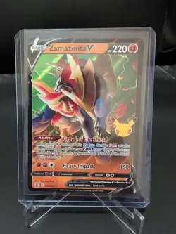 Zamazenta V 018/025 Celebrations NM Full Art Ultra Rare Pokemon Card - Image 1