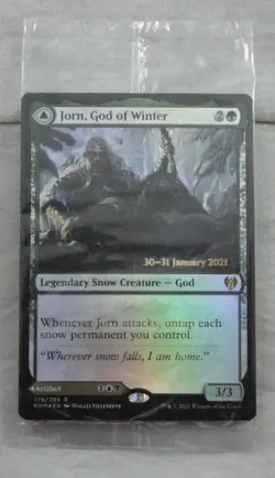 Magic The Gathering Jorn, God of Winter Rare Prerelease Foil Card KHM Kaldheim - Image 1