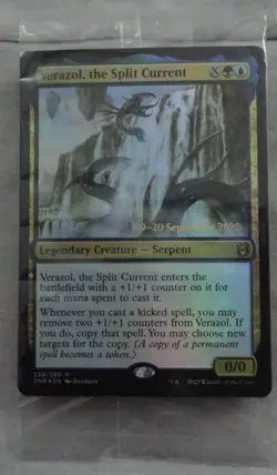 Magic The Gathering Verzsol, The Split Current Rare Prerelease Foil Card ZNR - Image 1