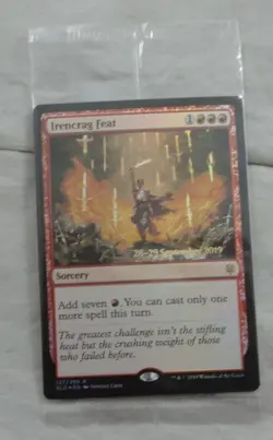 Irencrag Feat Prerelease Foil Card Rare Magic The Gathering NM (ELD) - Image 1