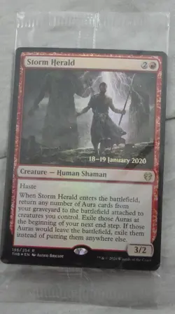 Storm Herald Prerelease Foil Card Rare Magic The Gathering NM (THB) - Image 1
