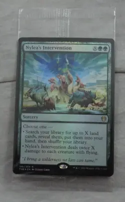Nylea's Intervention Prerelease Foil Card Rare Magic The Gathering NM (THB) - Image 1