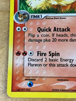 Flareon 2/17 Rare POP Series 3 Holo Holofoil 2006 Pokemon TCG Card - Image 5