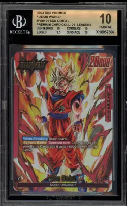 Dragon Ball Super DBS Son Goku Premium Card Leaders Promo FS01-101 BGS 10 - Image 1