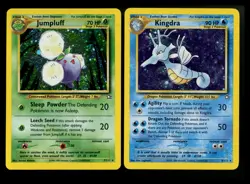 Kingdra 8/111 Jumpluff 7/111 Neo Genesis 2000 Holo Vintage Pokemon Card Lot WOTC - Image 1