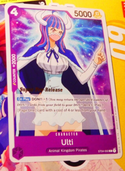 One Piece English Card Super Pre-Release Game Carte Ulti ST04-002 En Mint - Image 1