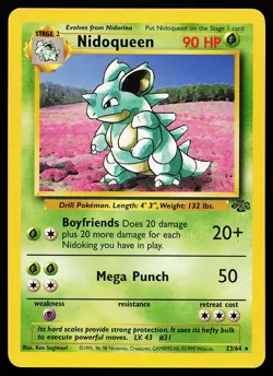 Nidoqueen 23/64 Rare Jungle Pokemon Card - Image 1