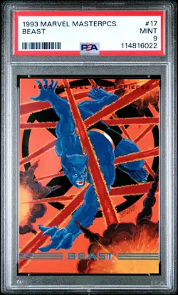 1993 MARVEL MASTERPIECES #17 BEAST PSA 9 - Image 1