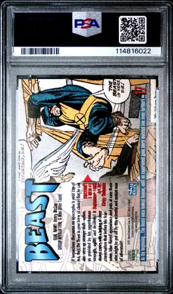 1993 MARVEL MASTERPIECES #17 BEAST PSA 9 - Image 2