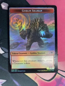 MTG: Goblin Shaman Token Samurai Token - Foil English Neon Dynasty - Image 1