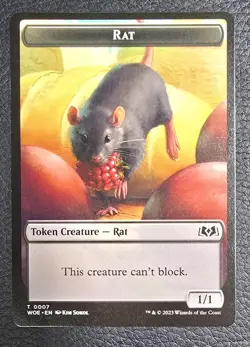 MTG - Rat Token - WOE 0007 - Wilds of Eldraine - Magic the Gathering - Image 1