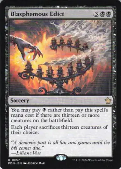MTG Blasphemous Edict (57) | NM | Foundations {FDN} - Image 1
