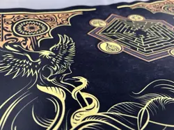 Magic The Gathering Oceanic Phoenix Black Play Mat 23.5x14" - Image 3