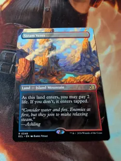 Steam Vents - 348 - MTG: Lorwyn Eclipsed - Reversible Shockland - Borderless - Image 1