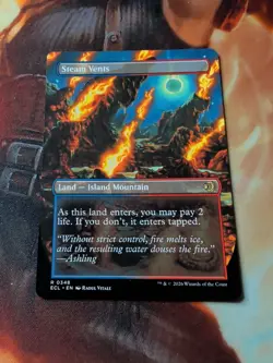 Steam Vents - 348 - MTG: Lorwyn Eclipsed - Reversible Shockland - Borderless - Image 2