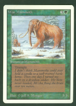MOX EMERALD and WAR MAMMOTH 1993 UNLIMITED Magic the Gathering Moderate Play - Image 5