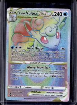 2022 Pokemon SWSH Silver Tempest Alolan Vulpix VST Secret Rare #197/195 - Image 1