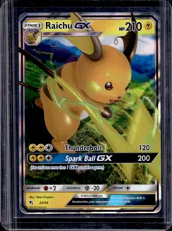 2019 Pokemon SM Hidden Fates Raichu GX #20/68 - Image 1