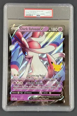 PSA 10 *JUMBO* Dark Sylveon V 2021 Pokemon SWSH BSP #134 Celebrations Collection - Image 1