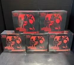 Pokemon TCG Scarlet Violet Destined Rivals Elite Trainer 5 Sealed Boxes 2 Q0003 - Image 1