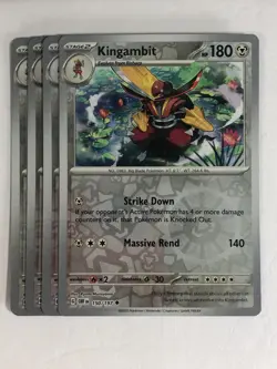 Pokemon TCG Obsidian Flames 4x Playset Reverse Holographic Kingambit 150/197 NM - Image 1
