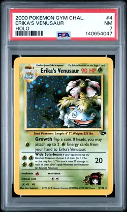 2000 POKEMON GYM CHALLENGE HOLO #4 ERIKA'S VENUSAUR PSA 7 - Image 1