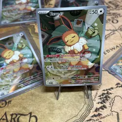 Pokemon Eevee SVP 173 Prismatic Evolutions ETB Full Art Promo NM Condition - Image 1
