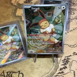 Pokemon Eevee SVP 173 Prismatic Evolutions ETB Full Art Promo NM Condition - Image 5