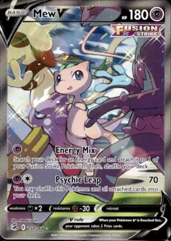 2021 Pokemon SWSH Fusion Strike Mew V #251/264 - Image 1