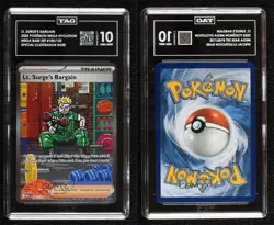 Lt Surge's Bargain Special Illustration Rare Pokemon Mega Evolution MEG TAG 10 - Image 3