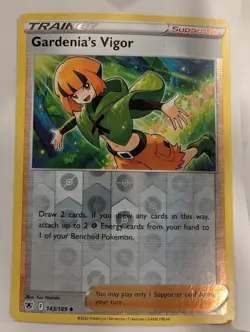 Gardenia's Vigor 143/189 - SWSH Astral Radiance Pokemon Reverse Holo Foil Nice! - Image 1