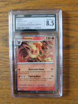 2025 Pokemon Prismatic Evolutions Flareon #167 Black Star Promo CGC 8.5 - Image 1