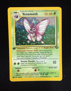 1999 Venomoth 13/64 *1st Edition* Jungle Holo Rare - Vintage Pokemon TCG WoTC MP - Image 1