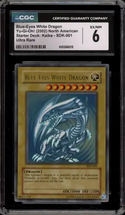 Yu-Gi-Oh! Blue-Eyes White Dragon Starter Deck Kaiba Unlimited SDK-001 CGC 6 - Image 1