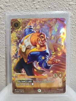 Disney Lorcana Fabled - Beast, Gracious Prince Enchanted Foil #224/204 - Image 1