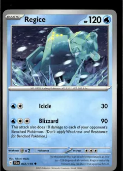 Pokemon Regice 042/159 Journey Together Non Holo Uncommon 5 Card Lot - Image 1