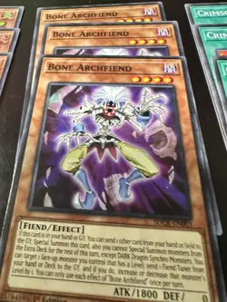 LP Yu-Gi-Oh! Card Set - Soul Resonator, Bone Archfiend, Crimson Gaia - Image 3