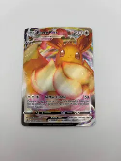 Pokemon TCG Eevee VMAX SWSH087 Black Star Promo Full Art Holo Card NM/GM - Image 1