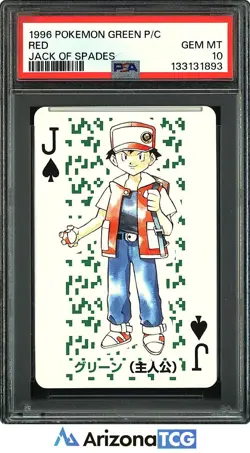 Pokemon 1996 Green Jack Of Spades Pokemon Green Playing Cards Japanese PSA 10 - Image 1