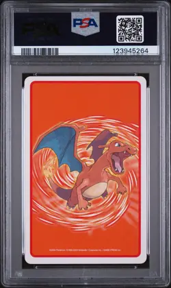 2004 POKEMON FIRERED VERSION PLAYING CARDS KING OF HEARTS CHARIZARD PSA 8 - Image 2