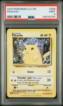 2023 POKEMON CLC TRADING CARD GAME CLASSIC #008 PIKACHU PSA 9 - Image 1