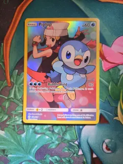 Pokemon Piplup Holo Full Art Cosmic 🌟 Eclipse Secret Rare Card 239/236 🌟 2019 - Image 1