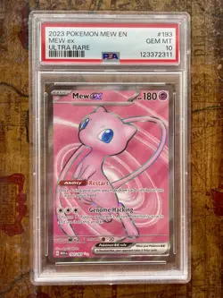 Mew EX Full Art 151 Ultra Rare Color Match PSA 10 Pokemon Card - Image 1
