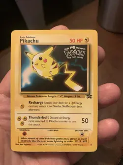 Pikachu Pokemon Card – WB Kids First Movie Promo #4 – Vintage WotC 1999 - Image 1