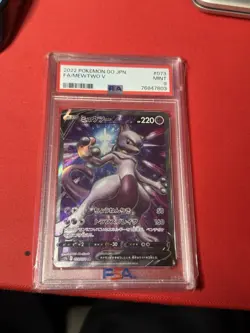Pokemon TCG Mewtwo v SR Full Art 073/071 2022 S10b Holo Card (Japanese) PSA 9 - Image 1