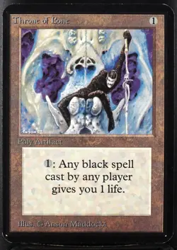 MTG Throne of Bone Alpha 1993 Magic Card - Image 1