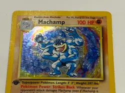 Machamp Pokemon Card 8/102 Base Set 1st Edition Holo - Image 2